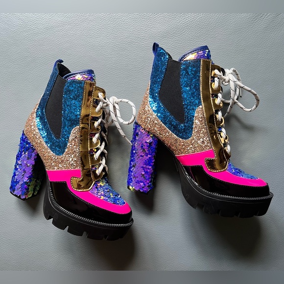 Cape Robbin Mermaid Glitter Boots Size 7 - Picture 2 of 7